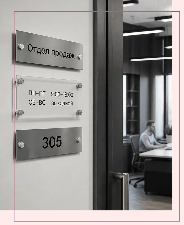 Офисные таблички на дверь в Карасуке по цене от 4977 р. | Аванза-Кск